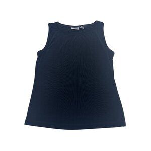 Chico's Travelers Women's Black Sleeveless Top Made In USA, Size 2/US L